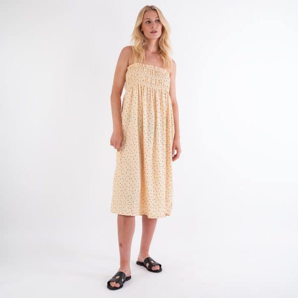 Pieces - Pcjosia strap dress - Kjoler til hende - Gul - L