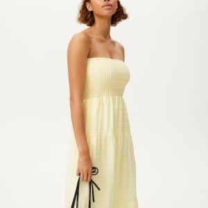Gestuz Margaretgz Kjole 10906218 110616, Farve: Pastel Gul, Størrelse: 42, Dame